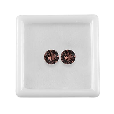 Blush Rose Crystal by Swarovski Set of 2 (Rnd 5.3 mm) 0.82 ctw Loose Gemstone