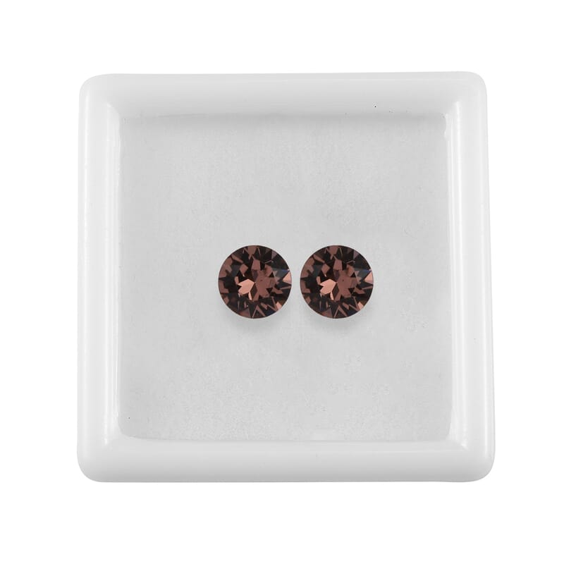 Blush Rose Crystal by Swarovski Set of 2 (Rnd 5.3 mm) 0.82 ctw Loose Gemstone