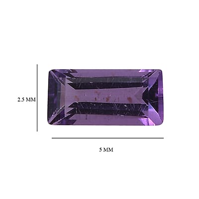 AA Bolivian Amethyst Set of 2 (Bgt 5x2.5 mm) 0.36 ctw Loose Gemstone