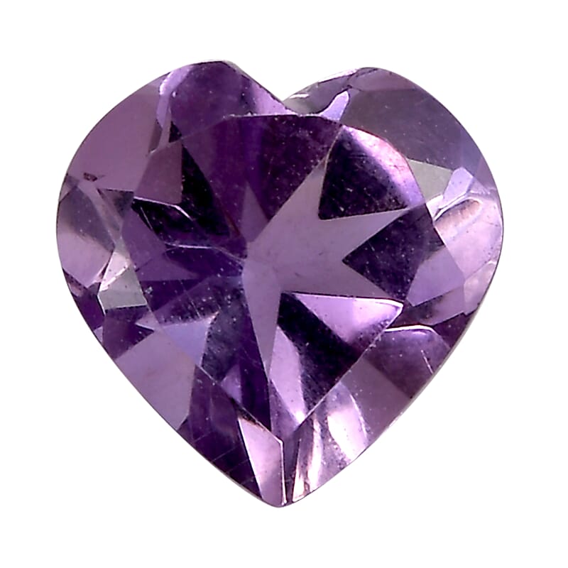 Bolivian Amethyst (Hrt 6 mm) 0.70 ctw Loose Gemstone