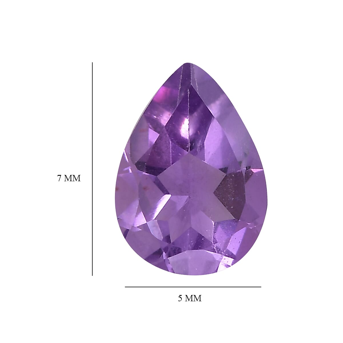 Bolivian Amethyst Set of 2 (Pear 7x5 mm) 1.19 ctw Loose Gemstone image number 4