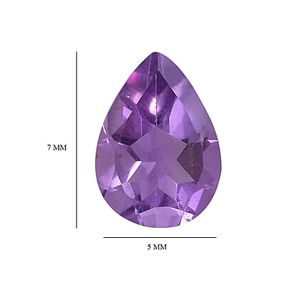 Bolivian Amethyst Set of 2 (Pear 7x5 mm) 1.19 ctw Loose Gemstone
