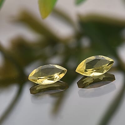 Canary Opal Set of 2 (Mrq 5x2.5 mm) 0.19 ctw Loose Gemstone