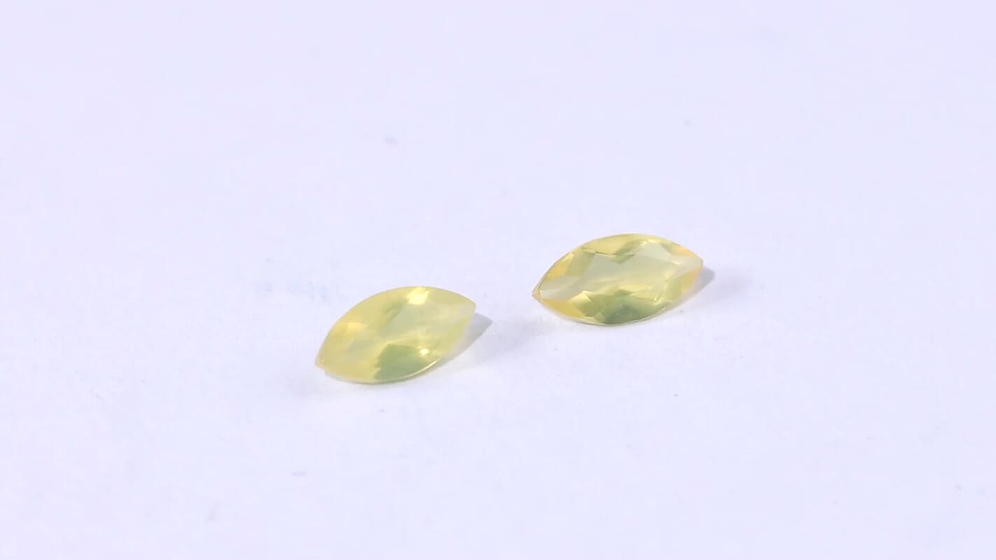 Canary Opal Set of 2 (Mrq 6x3 mm) 0.26 ctw Loose Gemstone