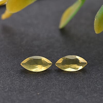 Canary Opal Set of 2 (Mrq 6x3 mm) 0.26 ctw Loose Gemstone