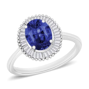 Rhapsody AAAA Ceylon Blue Sapphire and E-F VS2 Diamond 1.80 ctw Ring in 950 Platinum (Size 10.0)
