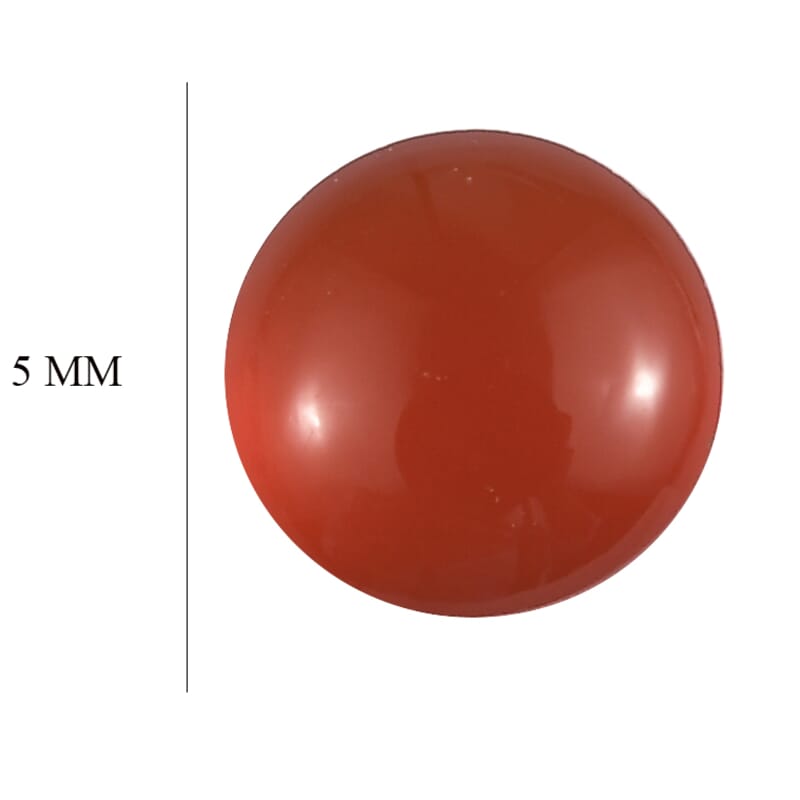 Carnelian (Rnd 5 mm) 0.69 ctw Loose Gemstone