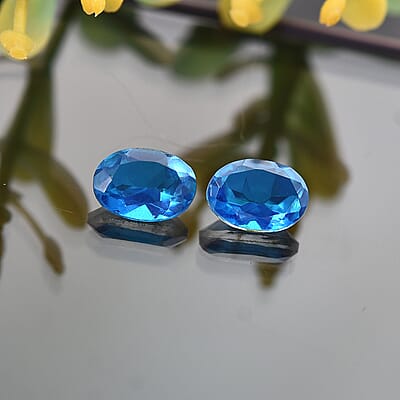Caribeabn Quartz Set of 2 (Ovl 7x5 mm) 1.54 ctw Loose Gemstone