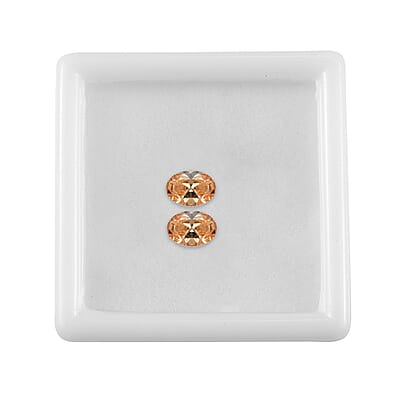 Simulated Champagne Diamond Set of 2 (Ovl 7x5 mm) 2.19 ctw Loose Gemstone