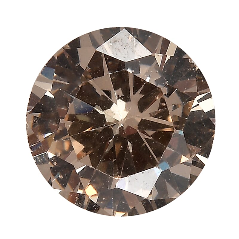 Simulated Champagne Diamond (Rnd 7 mm) 2.23 ctw Loose Gemstone