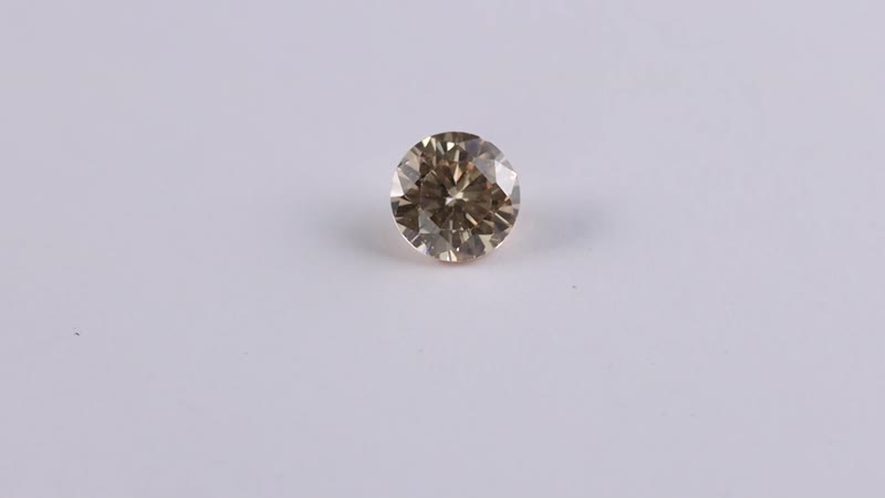 Simulated Champagne Diamond (Rnd 7 mm) 2.23 ctw Loose Gemstone