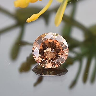 Simulated Champagne Diamond (Rnd 8 mm) 3.06 ctw Loose Gemstone