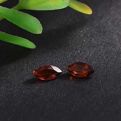 Brazilian Cherry Citrine Set of 2 (Mrq 6x3 mm) 0.40 ctw Loose Gemstone
