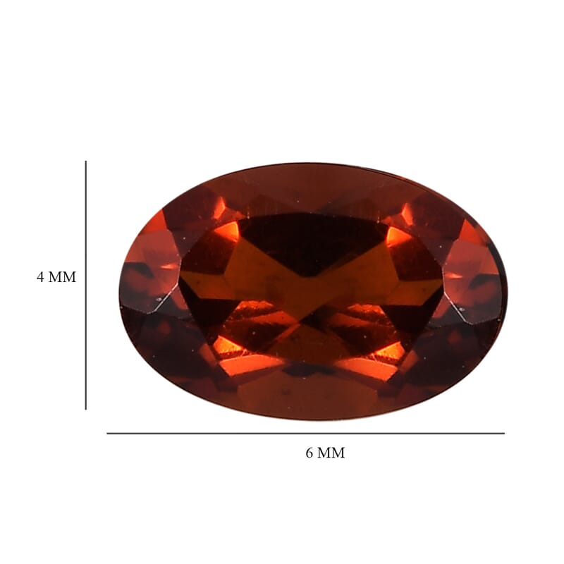 Brazilian Cherry Citrine Set of 2 (Oval 6x4 mm) 0.76 ctw Loose Gemstone
