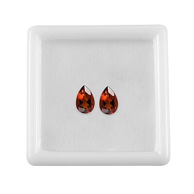 Brazilian Cherry Citrine Set of 2 (Pear 6x4 mm) 0.68 ctw Loose Gemstone