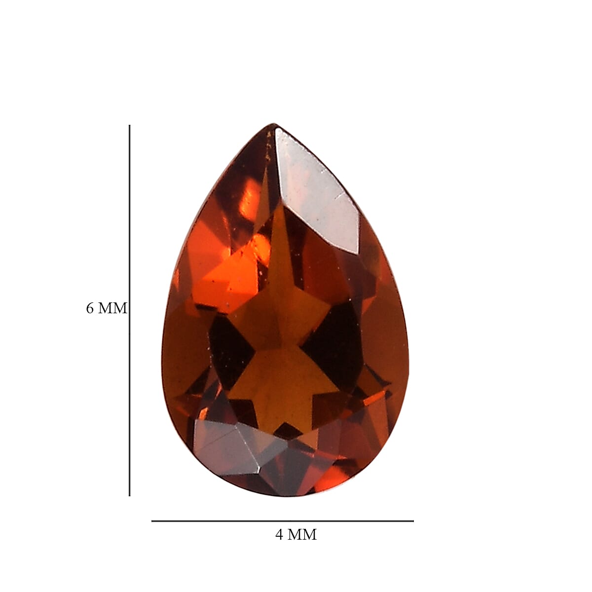 Brazilian Cherry Citrine Set of 2 (Pear 6x4 mm) 0.68 ctw Loose Gemstone