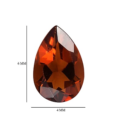Brazilian Cherry Citrine Set of 2 (Pear 6x4 mm) 0.68 ctw Loose Gemstone