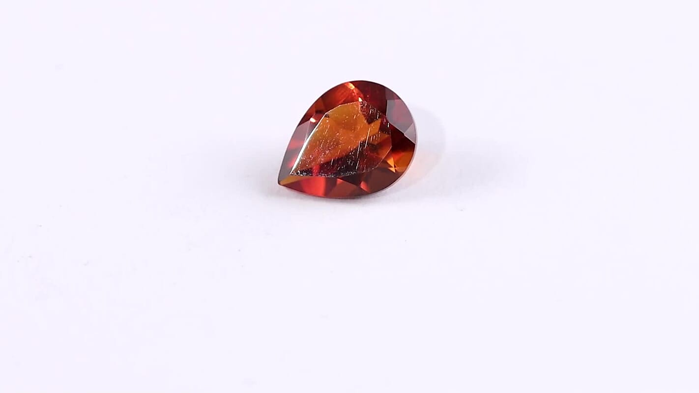 Brazilian Cherry Citrine (Pear 8x6 mm) 0.99 ctw Loose Gemstone