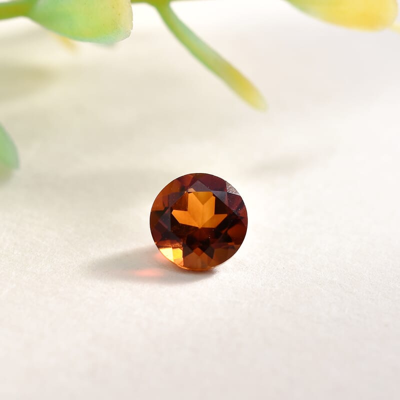 Brazilian Cherry Citrine (Rnd 6 mm) 0.67 ctw Loose Gemstone