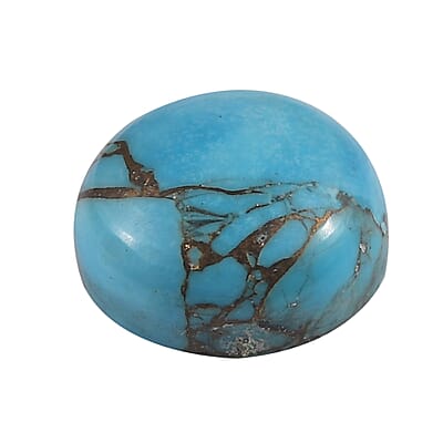Matrix Chestnut Brine Turquoise (Rnd 8 mm) 1.94 ctw Loose Gemstone