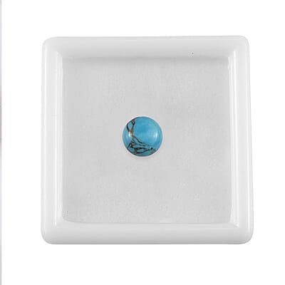 Matrix Chestnut Brine Turquoise (Rnd 8 mm) 1.94 ctw Loose Gemstone