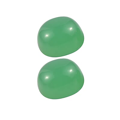 Chrysoprase Set of 2 (Rnd 5 mm) 1.05 ctw Loose Gemstone
