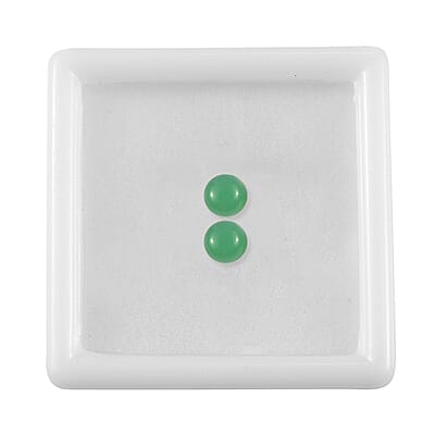 Chrysoprase Set of 2 (Rnd 5 mm) 1.05 ctw Loose Gemstone