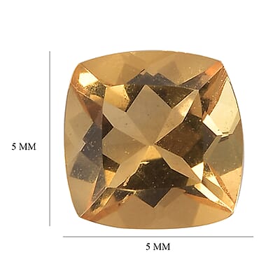 AA Brazilian Citrine (Cush 5x5 mm) 0.55 ctw Loose Gemstone