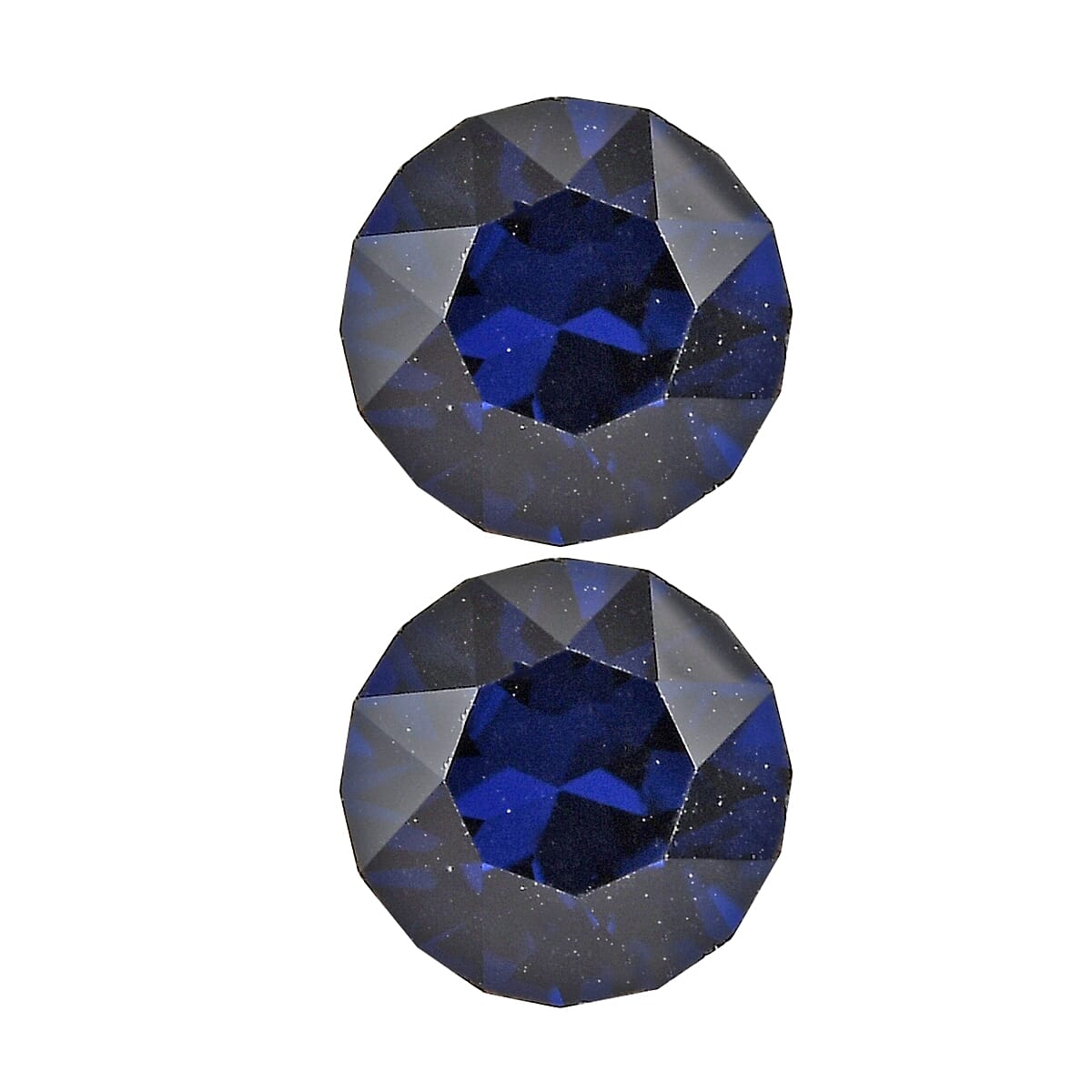 Dark Indigo Crystal by Swarovski Set of 2 (Rnd 5 mm) 0.66 ctw  Loose Gemstone