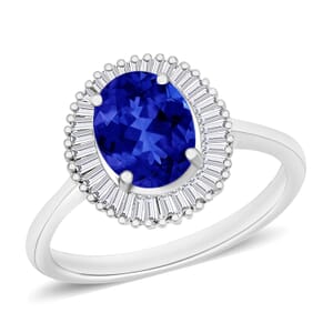 Rhapsody AAAA Tanzanite and E-F VS2 Diamond 1.70 ctw Ring in 950 Platinum (Size 10.0)