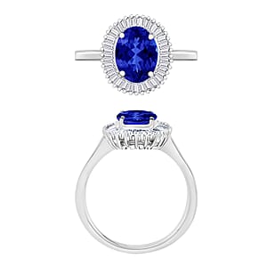 Rhapsody AAAA Tanzanite and E-F VS2 Diamond 1.70 ctw Ring in 950 Platinum (Size 10.0) (Del. in 10-12 Days)