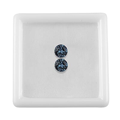 Denim Blue Crystal by Swarovski Set of 2 (Rnd 5.3 mm) 0.82 ctw Loose Gemstone