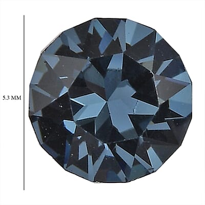 Denim Blue Crystal by Swarovski Set of 2 (Rnd 5.3 mm) 0.82 ctw Loose Gemstone