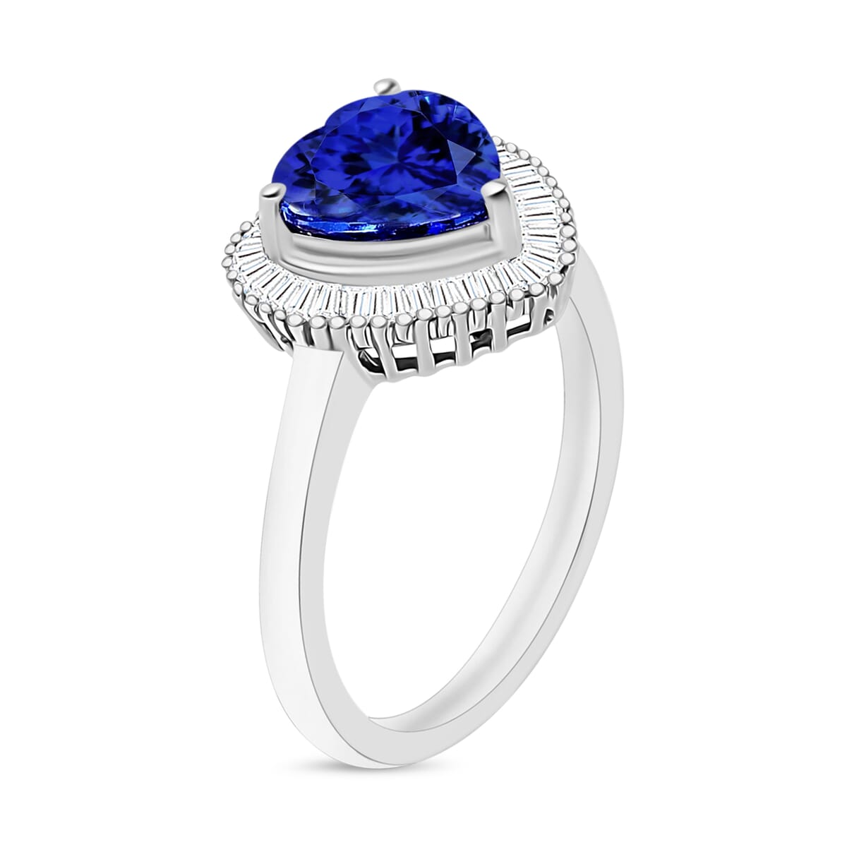 Rhapsody AAAA Tanzanite and E-F VS2 Diamond 2.40 ctw Ring in 950 Platinum (Size 10.0) image number 2