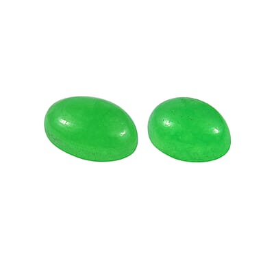 Green Jade (D) Set of 2 (Ovl 6x4 mm) 0.68 ctw Loose Gemstone
