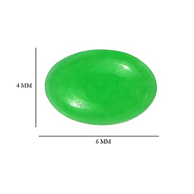 Green Jade (D) Set of 2 (Ovl 6x4 mm) 0.68 ctw Loose Gemstone