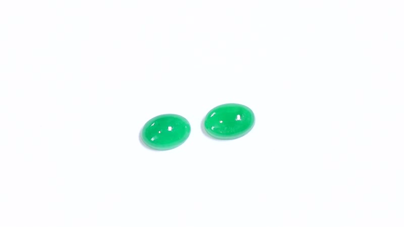 AA Green Jade (D) Set of 2 (Ovl 6x4 mm) 1.03 ctw Loose Gemstone