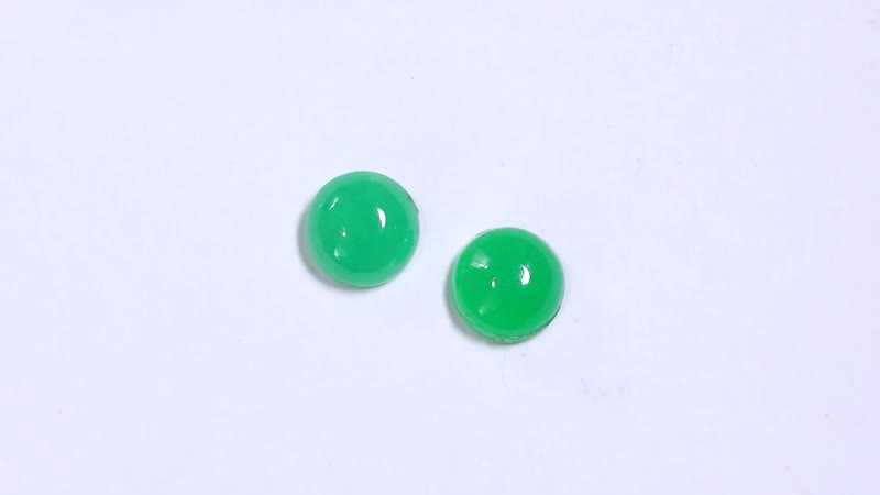 Green Jade (D) Set of 2 (Rnd 6 mm) 1.90 ctw Loose Gemstone