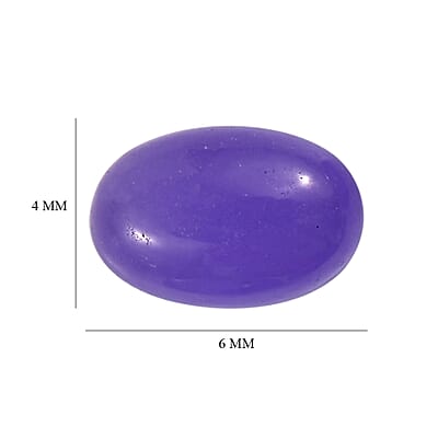 Purple Jade Set of 6 (Ovl 6x4 mm) 3.43 ctw Loose Gemstone