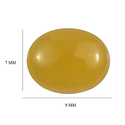 Yellow Jade (Ovl 9x7 mm) 2.31 ctw Loose Gemstone