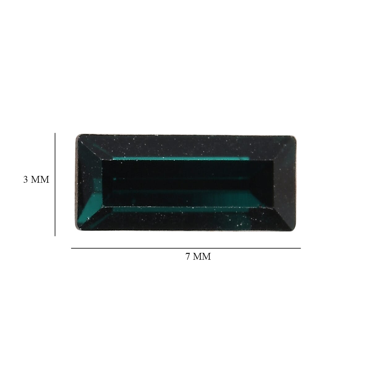 Emerald Crystal by Swarovski Set of 2 (Bgt 7x3 mm) 0.82 ctw Loose Gemstone