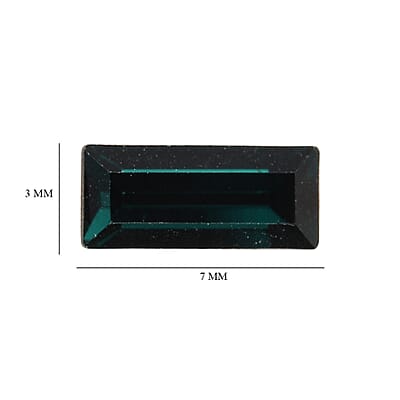 Emerald Crystal by Swarovski Set of 2 (Bgt 7x3 mm) 0.82 ctw Loose Gemstone