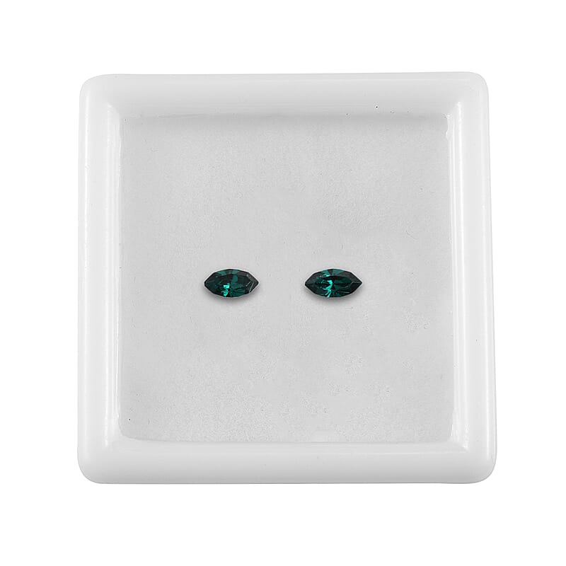 Emerald Crystal by Swarovski Set of 2 (Mrq 5x2.5 mm) 0.17 ctw Loose Gemstone