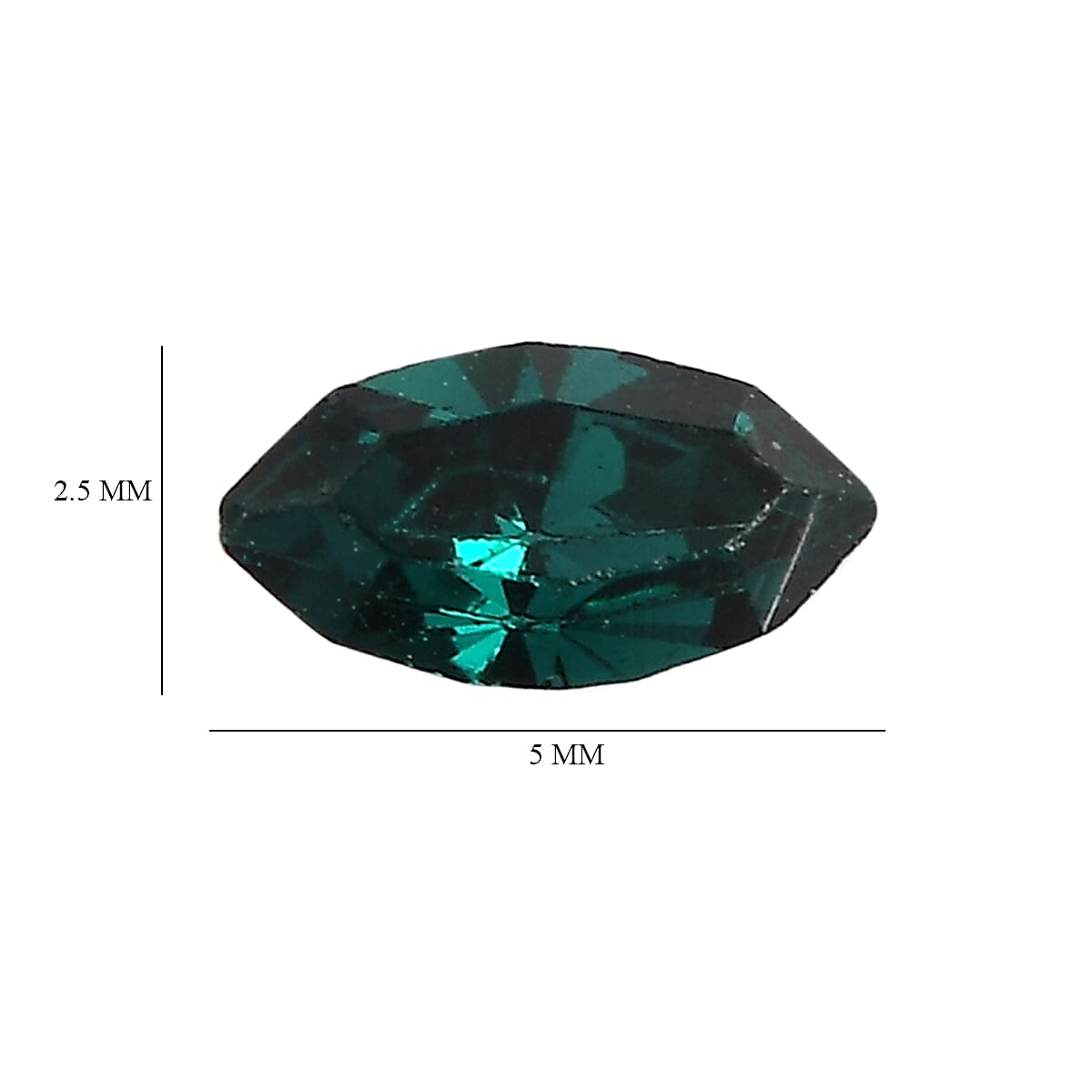 Emerald Crystal by Swarovski Set of 2 (Mrq 5x2.5 mm) 0.17 ctw Loose Gemstone