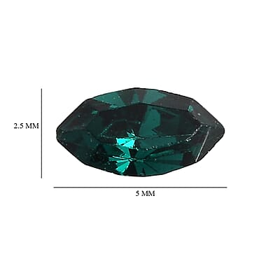 Emerald Crystal by Swarovski Set of 2 (Mrq 5x2.5 mm) 0.17 ctw Loose Gemstone