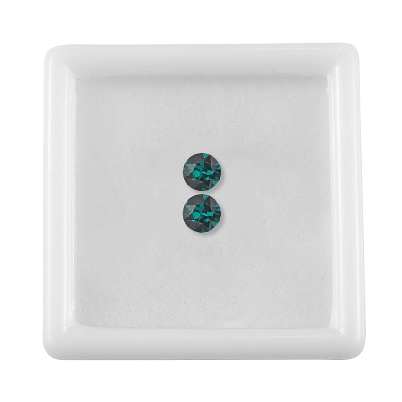 Emerald Crystal by Swarovski Set of 2 (Rnd 5.3 mm) 0.85 ctw Loose Gemstone