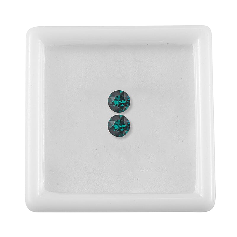 Emerald Crystal by Swarovski Set of 2 (Rnd 5.3 mm) 0.85 ctw Loose Gemstone