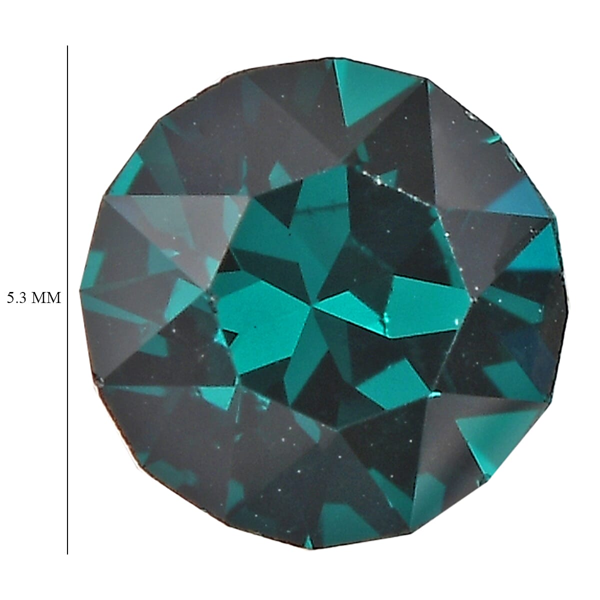 Emerald Crystal by Swarovski Set of 2 (Rnd 5.3 mm) 0.85 ctw Loose Gemstone