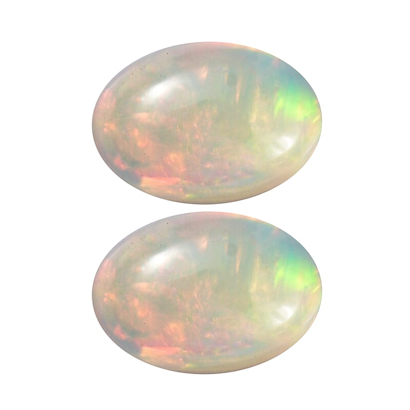 Ethiopian Welo Opal Set of 2 (Ovl 6x4 mm) 0.48 ctw Loose Gemstone