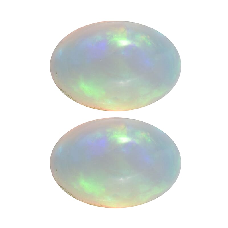 Ethiopian Welo Opal Set of 2 (Ovl 6x4 mm) 0.68 ctw Loose Gemstone